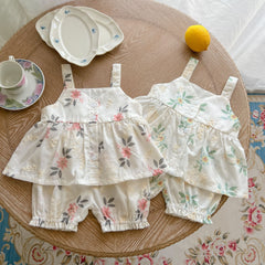 2-Piece Baby Flower Print Set