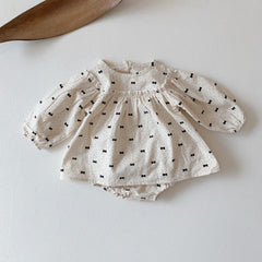 2-Piece Baby Bow Print Set