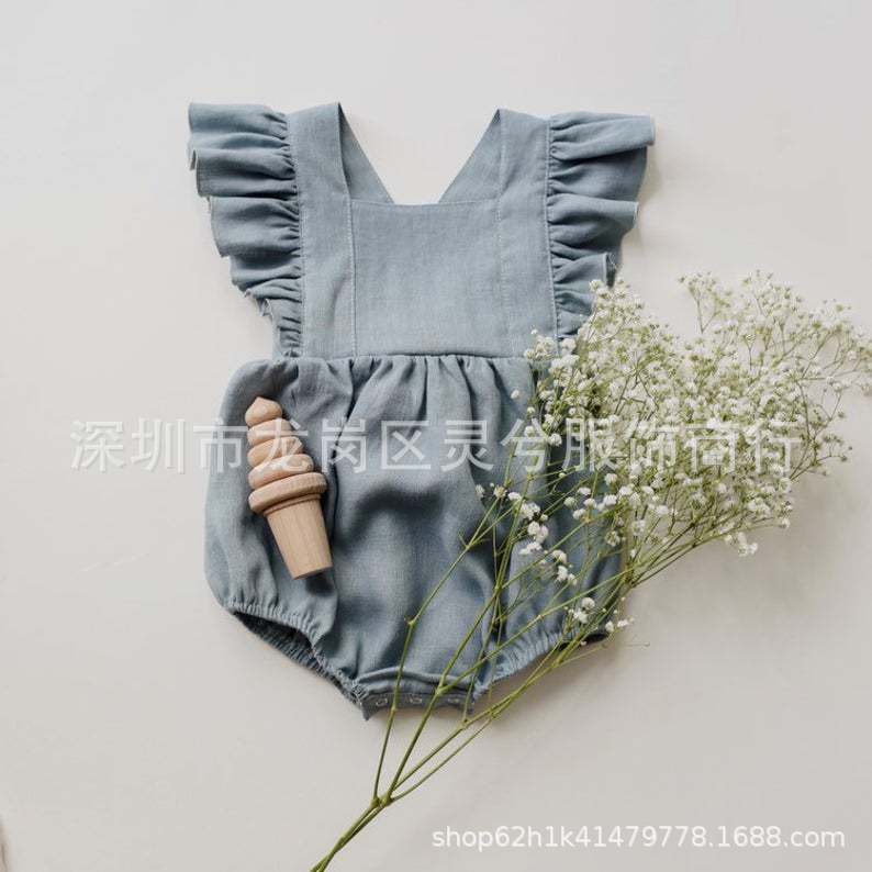 Baby Solid Color Seeveless Bodysuit
