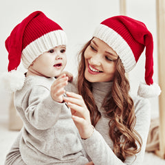 Christmas knitted parent-child hat