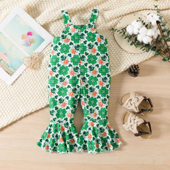 Baby St. Patrick's Day Clover Print romper