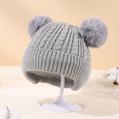 Baby Double Ball Knit Hat