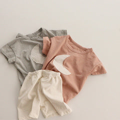 2-Piece Moon Print Set