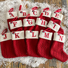 Christmas Knitted Stocking Gift Bag