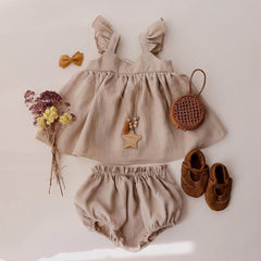 2 Piece Baby Solid Color Suit