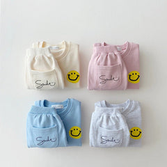 2pcs Baby Smiley Casual Set