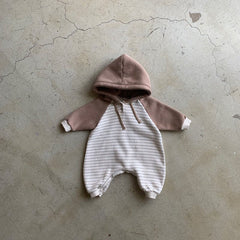 Baby Hooded Striped Romper