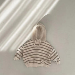 Baby Striped Hooded Bodysuit