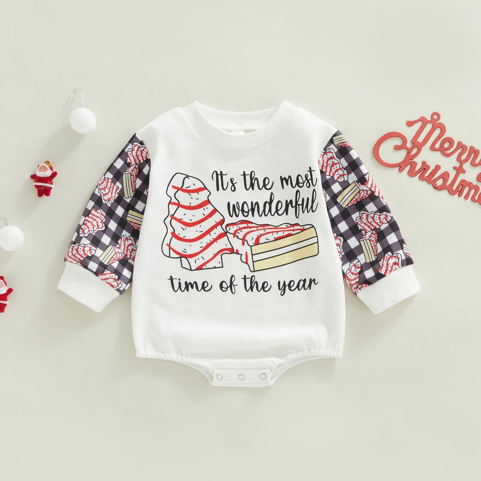 Baby Christmas Print Romper