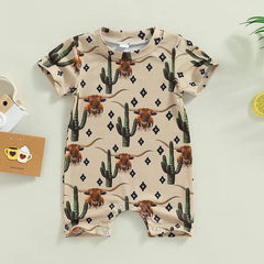 Baby Cow Print Romper