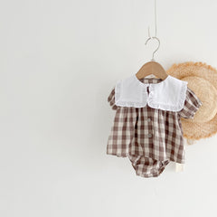 2-Piece Baby Plaid Print Set