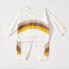 2-Piece Baby Stripe Patchwork Set