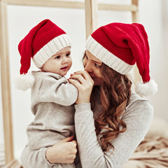 Christmas knitted parent-child hat