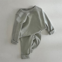 2 Piece Baby Solid Color Suit