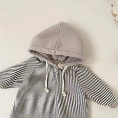 Baby Hooded Striped Romper