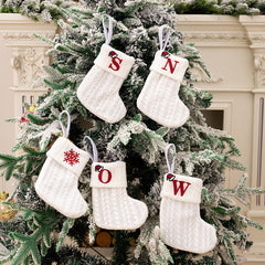 Christmas Knitted Stocking Gift Bag