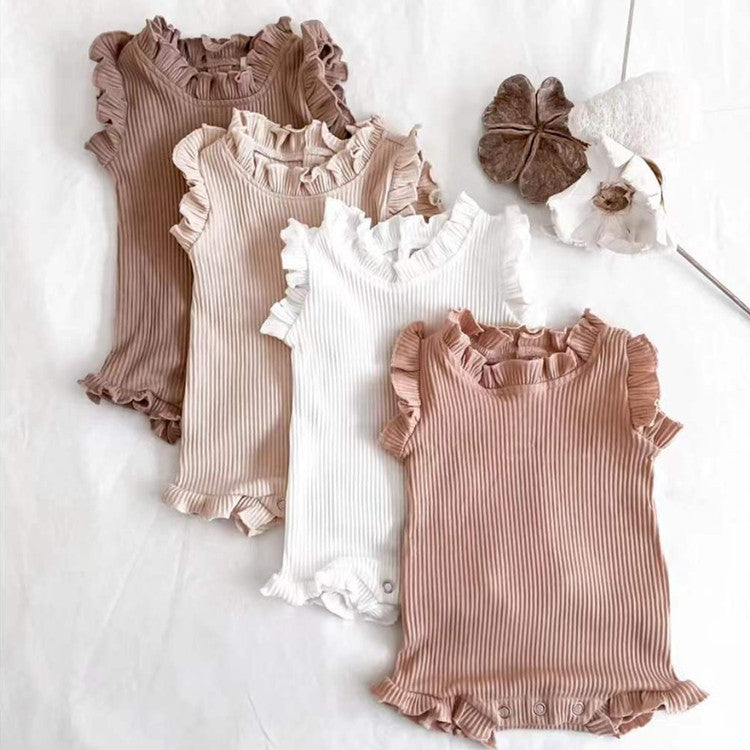 Baby Solid Color Seeveless Bodysuit