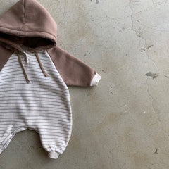 Baby Hooded Striped Romper