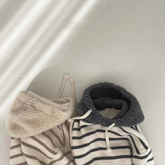 Baby Striped Hooded Bodysuit