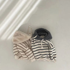 Baby Striped Hooded Bodysuit