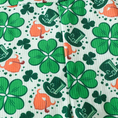 Baby St. Patrick's Day Clover Print romper