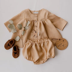 2 Piece Baby Solid Color Suit