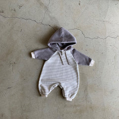 Baby Hooded Striped Romper