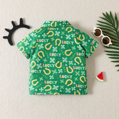 Baby St. Patrick's Day Clover Print Top