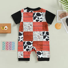 Baby Cow Print Romper