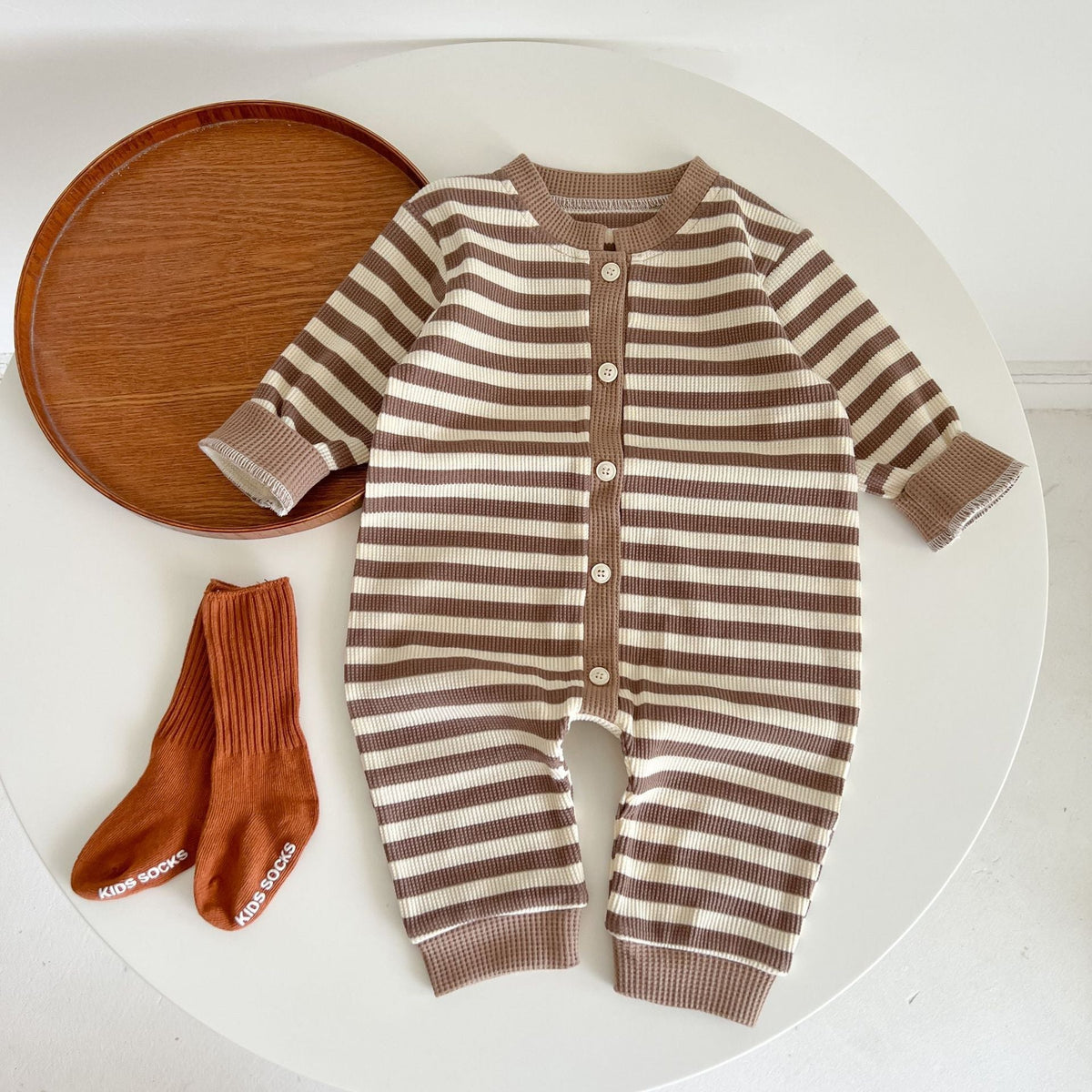 Baby Striped Print Romper