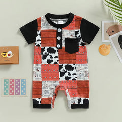 Baby Cow Print Romper