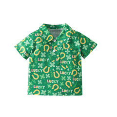 Baby St. Patrick's Day Clover Print Top