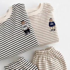 2-Piece Baby Stripes Print Set