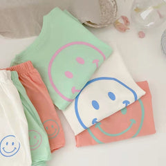 2-Piece Baby Smiley Face Print Set