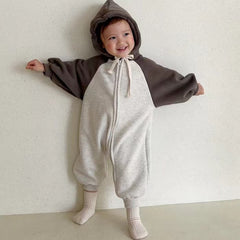 Baby Hooded Zipper Romper