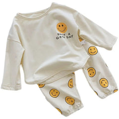 2pcs Baby Smiley Casual Set