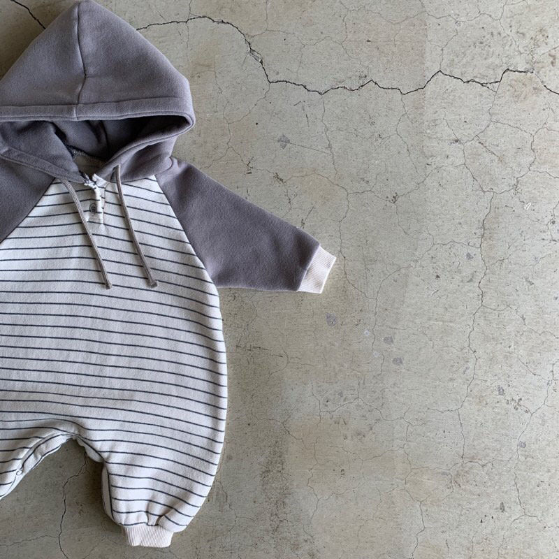 Baby Hooded Striped Romper