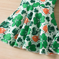 Baby St. Patrick's Day Clover Print romper