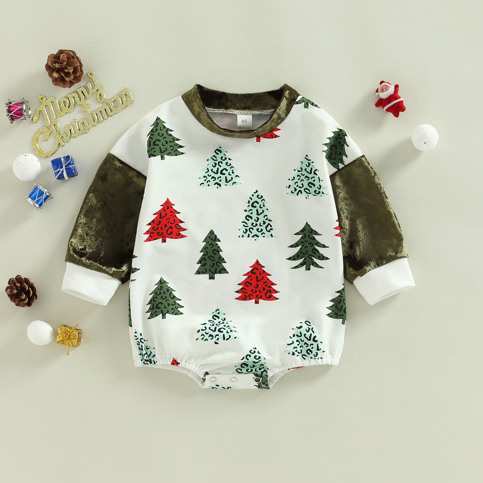 Baby Christmas Print Romper