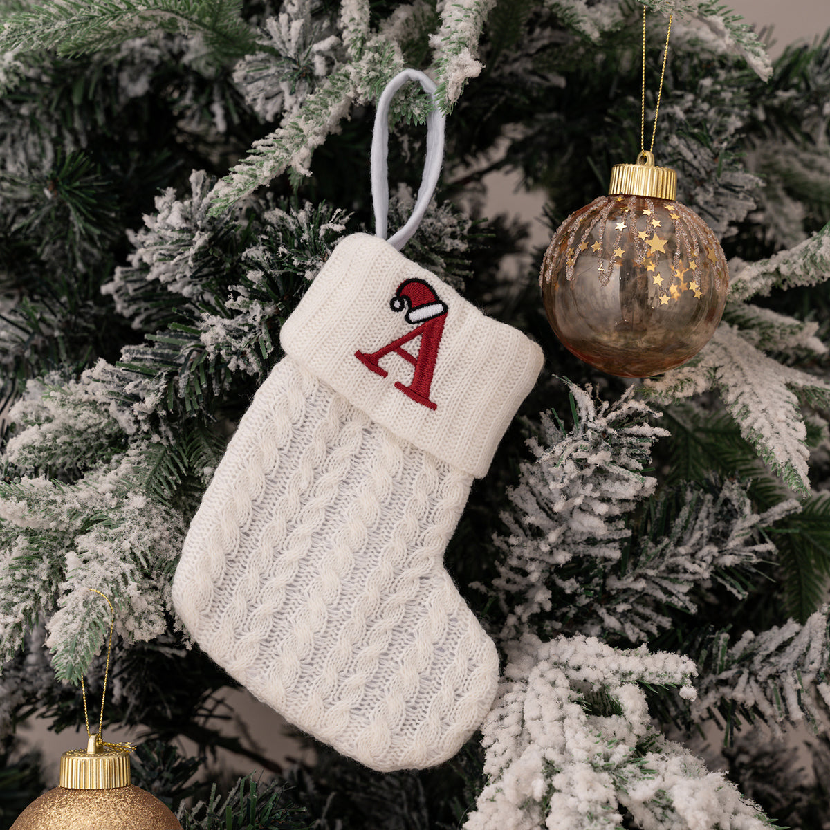 Christmas Knitted Stocking Gift Bag