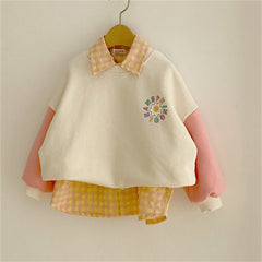 Baby Cute Stitching Sleeve Top