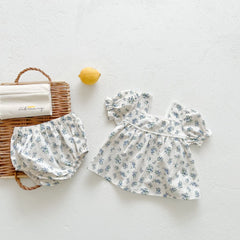 2-Piece Baby Flower Print Set