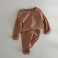 2 Piece Baby Solid Color Suit