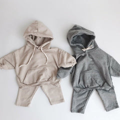 2-Piece Baby Solid Color Casual Suit