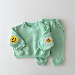 2pcs Baby Smiley Casual Set