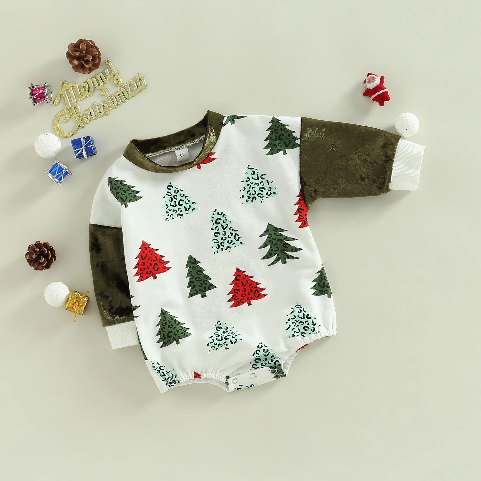 Baby Christmas Print Romper