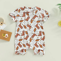 Baby Cow Print Romper