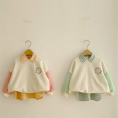 Baby Cute Stitching Sleeve Top