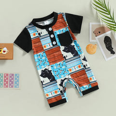 Baby Cow Print Romper