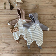 Baby Hooded Striped Romper